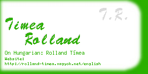 timea rolland business card
